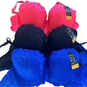 3 pack underwire bras.  NWT. Various sizes.